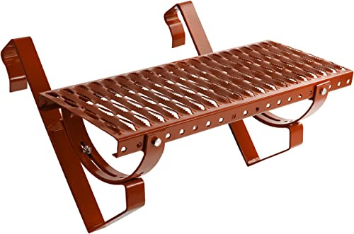 Parotec Taktrappa 80 cm för sotare Komplett klättersteg för takpannor och takpannor för upphängning i Löpgaller inkl. monteringsmaterial, 10 färger (RAL 8004 - Tegel Röd)