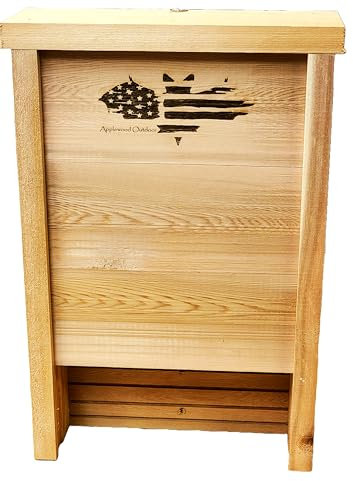 Premium Fledermaushaus Western Red Cedar | fertig zum Einbau | idealer Fledermausschutz für extrem heiße bis warme Klimazonen | Umweltfreundliche Mückenbekämpfung | Zeder