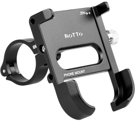 ROTTO Handyhalterung Fahrrad Telefonhalterung Aluminium mit 360 ° Drehung