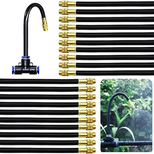 CESFONJER Boquillas Nebulizacion, 20 Piezas 8mm Boquilla Nebulizador, Boquilla de Nebulizador de Cobre Ajustable, Adecuado para de riego de riego para el jardín de la terraza del césped