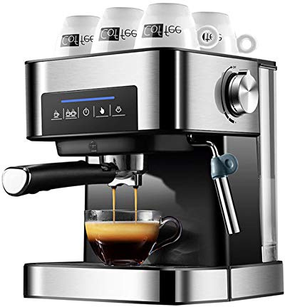 GTFDXJ Coffee Machines Traditional Pump Espresso Machine, 20 Bar Italian Espresso Coffee Maker with Foaming Milk Wand, 1.5L Removable Water Tank for Latte Cappuccino Machiato (Nice)