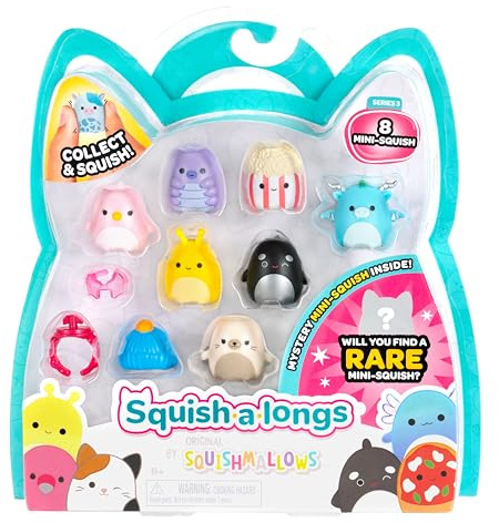 Squish-a-longs Pack de 8 Mini-Squish Squish-a-longs (Vague 3, Style 2)