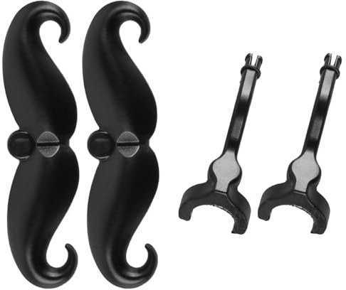 Sarini 2 Stück Posaunenmundstück, Schnurrbart, Clip-On-Schnurrbart für Trompeten und Posaunen, passend für alle Mundstücke mit kleinem Schaft