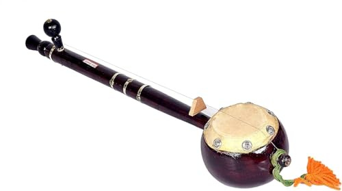 Elegant Wooden Crafted Pumkin Style One String Iktara/Tumbi Traditional Musical Instrument For Playing Music And Decorations- 22 Inches (Approx).