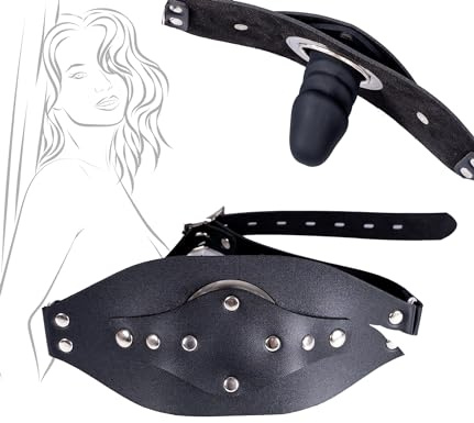 ZYHNYTAO Bavaglio per Bocca in Silicone, Bavaglio per Pene, Bavaglio per Bocca, Forma del Pene, Bavaglio per Pene, Fetish SM, Bavaglio per Dildo, Bondage Sexy, Bocca, Palla, Restrizioni
