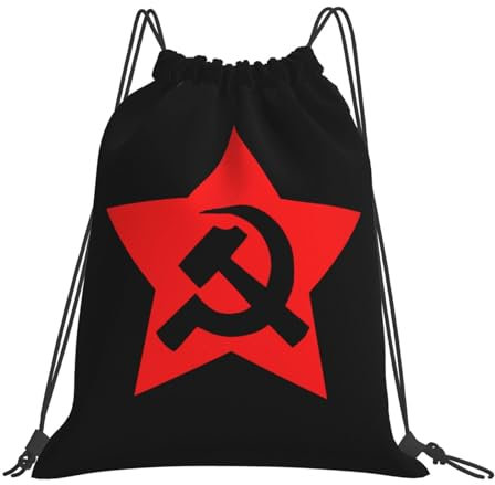 Marteau, Faux Et Étoile De L'Urss Sac À Dos Avec Cordon Serrage Étanche Sport Sacs Pratique Cordon Sacs À Dos Pour Voyage Gym Anniversaire Cadeau