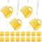 Druuzyl Set di 20 Bicchierini Riutilizzabili con Manico 30ml Bicchieri Shot in Plastica Trasparente, Bicchierini da Sherry e Tequila per Addio al Celibato Carnevale Feste a Tema Matrimonio Compleanno