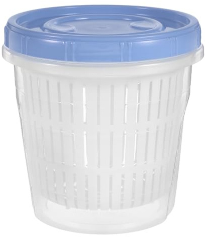 IMIKEYA Tarro Escurridor de Encurtidos con Filtro de Pp, Contenedor Hermético para Almacenamiento Fácil de Aceitunas y Verduras en Cocina
