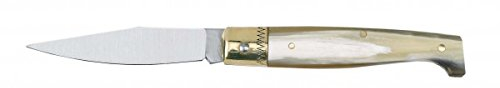 AUSONIA - 23158 Coltello da tasca modello Pattada manico corno chiaro Cm 16