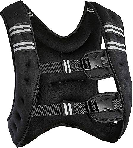 MUPAI Gewichtsweste, 10 kg, verstellbar, Gym Zubehör, Gewichtsverlust, Laufen, Gymnastiktraining, Training, Gewichtstraining, Schwarz