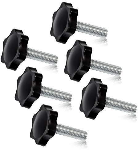 SPEEDWOX Lot de 6 vis de serrage M8 x 30 prune en forme de vis moletées avec filetage mâle