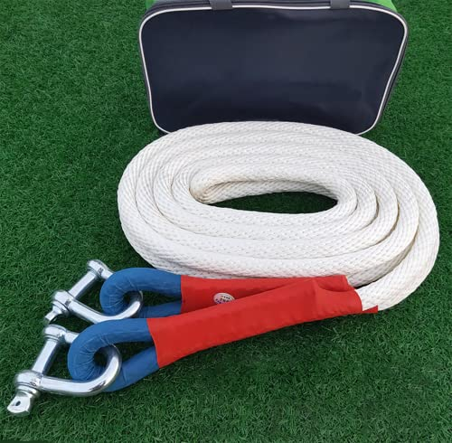 Auto Abschleppseil Heavy Duty Abschleppgurt4x4,mit Zwei Sicherheitshaken,StraßenbergungAbschleppseilwindengurt,für PKW LKW SUV landwirtschaftliche Fahrzeuge Schiffe(Size:10t/5m)