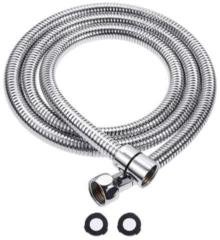 MKB Stainless Steel Shower Hose Anti-Kink & Anti-Explosion Shower Hose for Hand Held Shower Heads Lightweight and Flexible (1.5 Meter)