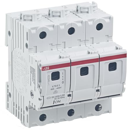 Lasttrennschalter Neozed Lasttrenner 3-polig 400 Volt D01 10/ 16A oder D02 20/25/ 32/35/ 40/50/ 63 Ampère Set mit Sicherungen und Passhülsen für 35mm Hutschienen (D02 | 3x35A (schwarz))