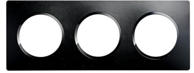 DEBFLEX - Casual Evo - Plaque de Finition - Enjoliveur Pour Prises et Interrupteurs - 3 Postes - Remplaçable - ABS - Pour Installation Encastrée - Noir Intense - 158 x 86 x 10 mm
