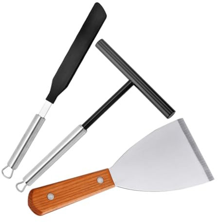 Cabilock 1set Utensili Per Crepes Inossidabile Spatola e Raschietto Per Pancake e Crepes Per Domestiche Facile Usare e Resistente
