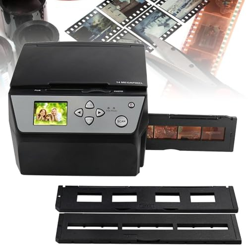 Film diabildskanner, HD 22 MP filmskanner, 2,4 tums LCD-skärm fotoskanner for konvertering av 135 film, 35 mm dia, 110 film, foton