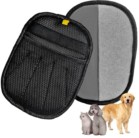 ATPEAM Gant Anti Poils Animaux à Cinq Doigts, Gant Épilation Animaux Réutilisable pour Chats et Chiens, Gant Ramasse Poils pour Toilettage et Nettoyage de Meubles et Tapis