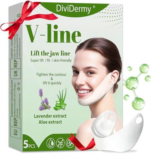 5 st V-Line Lifting Mask, V-Shape Ansiktsmask, V-Line Mask Ansiktsformning, Ansiktslyftande Masker Ansiktslyftande Effekt, Fuktgivande