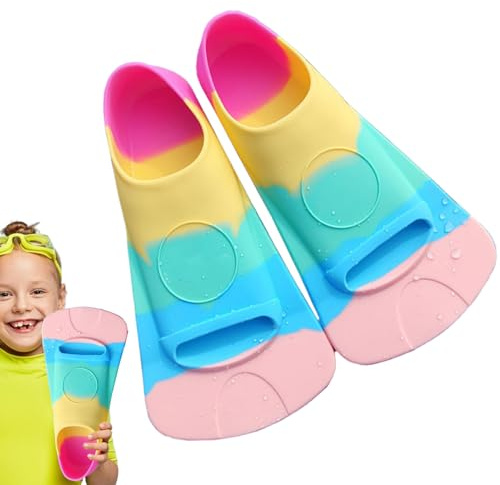 Pinne Da Nuoto Per Bambini - Pinne Da Allenamento Professionali In Silicone Pinn Da Immersione Corte - Materiale Morbido E Delicato Sulla Pelle Per Una Vestibilità Comoda Senza Irritazioni Della Pell