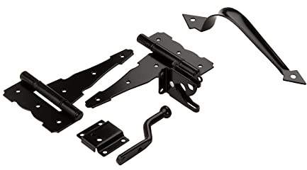 National Hardware N343-467 Decorative Gate Kit, 0, Black, 1 Count (Pack of 1)