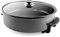 Orbegozo PZ 8100, paella elettrica, 1500 W, diametro 40 cm e profondità 9 cm, superficie con rivestimento antiaderente, termostato di temperatura regolabile e rimovibile, colore nero
