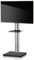 VCM TV Standfuß LED Ständer Fernseh Alu Glas Universal VESA Mobil Rollen Zwischenboden Schwarzlack/Schwarzglas Onu Maxi