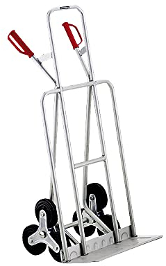 eurokraft | Diable pour escaliers en aluminium | l x p bavette 550 x 220 mm | force 150 kg