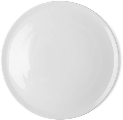Holst Porzellan PL 30 FA1 Lot de 6 Assiettes à Pizza Professionnelles en Porcelaine Dure Blanc 31,5 cm