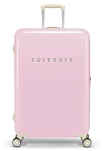 SUITSUIT Koffer Groß 76 cm - Hartschalen Reisekoffer mit Rollen - TSA-Schloss - 94 L - Fabulous Fifties Pink Dust