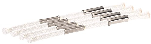Carlo Milano Glasfaserdocht: 4er-Set Fiberglas-Docht für Gartenfackeln, 0,6 x 15 cm (Ø X L) (Docht für Fackeln, Gartenfackel, Feuerschale)