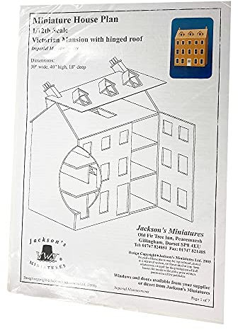 Melody Jane Puppenhaus Pläne Build Ihre Eigenen 1:12 Viktorianisch Mansion Mit Scharnier Dach
