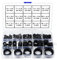YIXISI 225 Pezzi 15 Misure Neri O-ring Assortimento Kit, Nitrilica O-ring Gomma Guarnizioni di Tenuta, per Aria Condizionata, Automobile, Impianti Idraulici