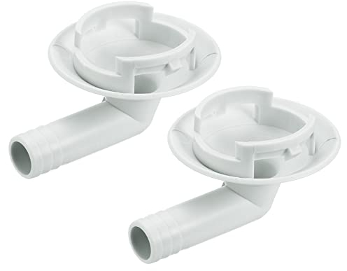 sourcing map Air Conditioner Drain Hose Connector 40mm Tube Elbow Fitting Replacement Part Accessories for Mini-Split Window AC, Beige Pack of 2