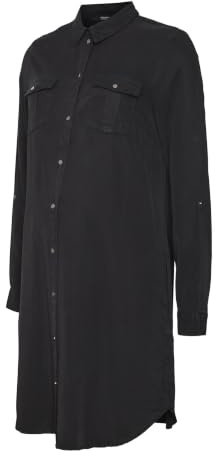Vero Moda Vestido de Mezclilla Femenino VMSIGGA Vestido Corto, Negro, XL