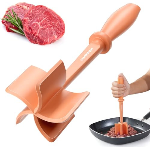 Meat Chopper for Hamburger, CLUEAPOP Premium Heat Resistant Masher and Smasher for Ground Beef, Nylon Ground Beef Chopper Tool and Meat Fork, Non Stick