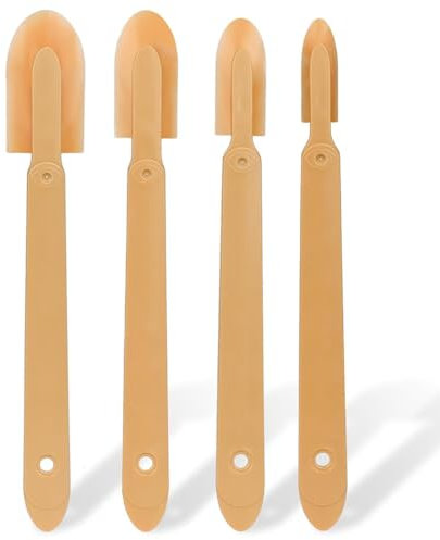 Reinscer Strumento di tenuta in silicone, 4 misure, strumento per la rimozione del sigillante, set di attrezzi per la finitura del sigillante, applicatore di tenuta, distanziatore, spatola in gomma