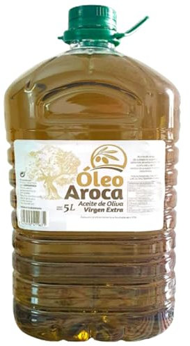 ÓLEO AROCA Aceite de Oliva Virgen Extra: La Joya de la Gastronomía Española, Puro Lujo Andaluz 1 Garrafa de 5L.