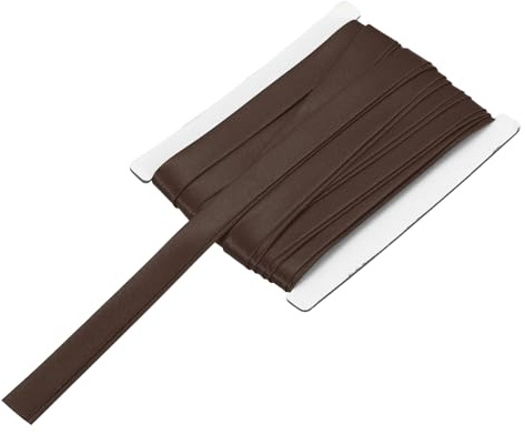 QUARKZMAN Cinta De Sesgo Doble Para Costura 5/8 De Pulgada X 6 Yardas Cinta De Satén Preplegada Para Ribetear Acordonar Hacer Dobladillos Manualidades DIY Marrón Oscuro