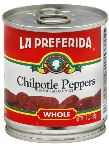 La Preferida Whole Chipotle Peppers in Adobo Sauce 198 g (Pack of 3)