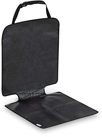 Hauck Sit on Me bilsätesskydd för barnstolar kompatibla med ISOFIX, bakåtvända bilstolar och barnbärare, 47 x 97 cm, grå