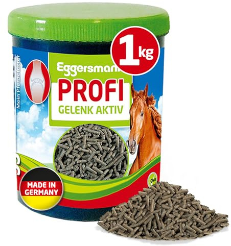 Eggersmann Profi gemensam aktiv – kompletteringsfoder för hästar och ponnyer – stärker senor och ledkonstruktioner – 1 kg burk