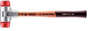 Simplex Schonhammer, Plastik; mit Aluminiumgehäuse und hochwertigem Holzstiel | D=30 mm | 3106.030
