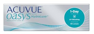 Acuvue Oasys - Dagslinser på 1 dag med HydraLuxe, 30 st, sfäriska hydrogelsilikon