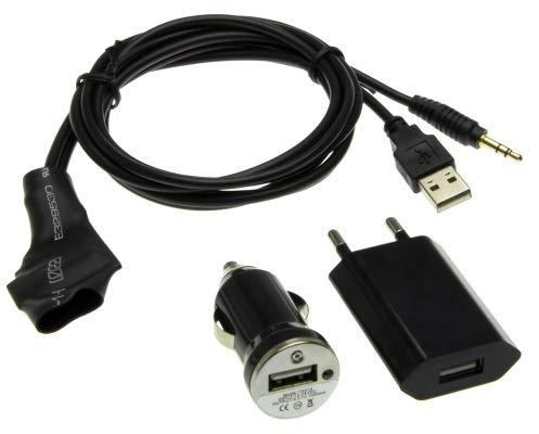 Bil Bluetooth AUX IN adapterkabel + kontakt kontakt + laddning cigaretter tändare för Skoda Seat bilradio set