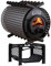 Werkstattofen Bruno Pyro V - 25 kW Warmluftofen - Top Qualität - hochwertiger Stahl - Zulassung für Deutschland und Schweiz - BimSchV (Untergestell Compakt, Seitenverkleidung Quattro)