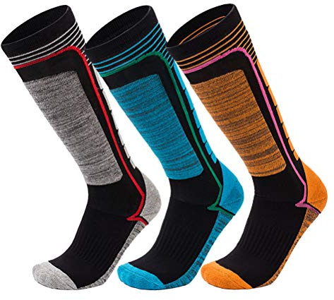Wamvp Calze da Sci per Adulti e Bambini Invernali Neve Calzini Spesso e Termici per Uomo Donna Ragazzi Ragazze Unisex Calzini Lungo di Calda e Asciutto