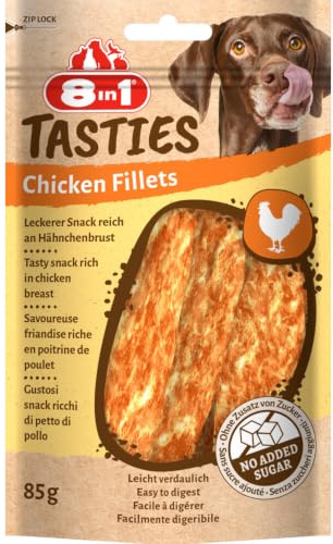 8in1 Tasties kycklingfiléer hund mellanmål - spannmålsfri Hepfillets hickfilé, 85 g