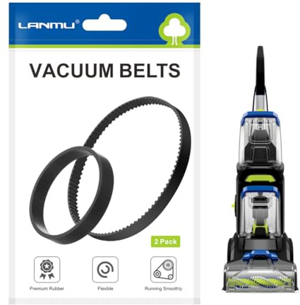 LANMU Replacement Belts Set for Bissell 3071 3067 3072 3109 TurboClean DualPro Pet/PowerForce PowerBrush Pet XL Carpet Cleaner, Replace Parts 1626502 & 1626486