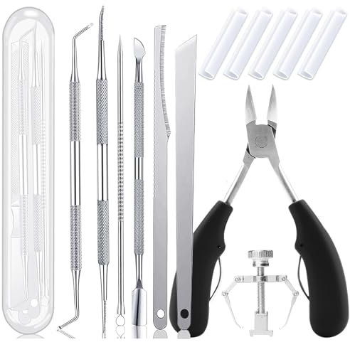 Kit per Unghie Incarnite Piedi, Tagliaunghie Set Professionale Per Unghie Spesse Incarnite Solleva Unghie Incarnite Pedicure Utensile Lima Lifter